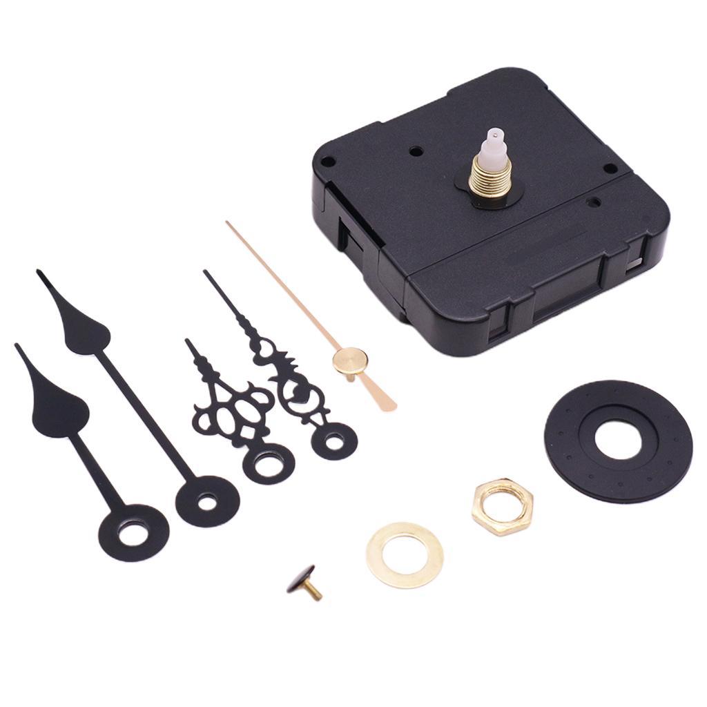 2x 1 Set Silent DIY Small Wall Clock Movement Repair Tool with 4 Long Pointers