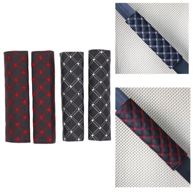 Set 2 Đệm Bọc Dây Đai An Toàn Bằng Da PU Cho Xe Hơi