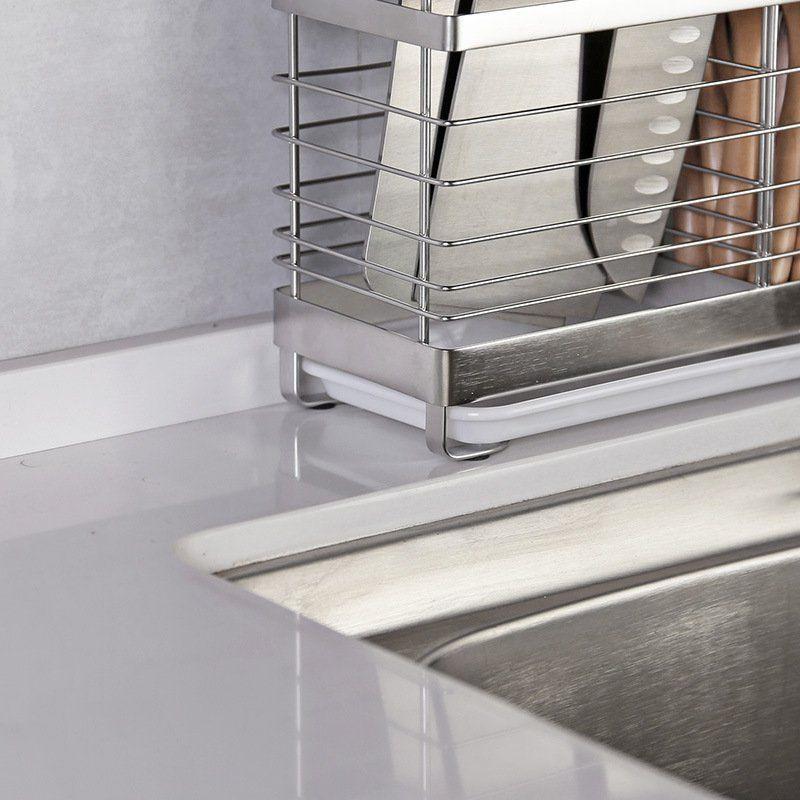 Giá gài dao kéo kết hơp giá gài muỗng đũa inox 304 cao cấp Gi-Home