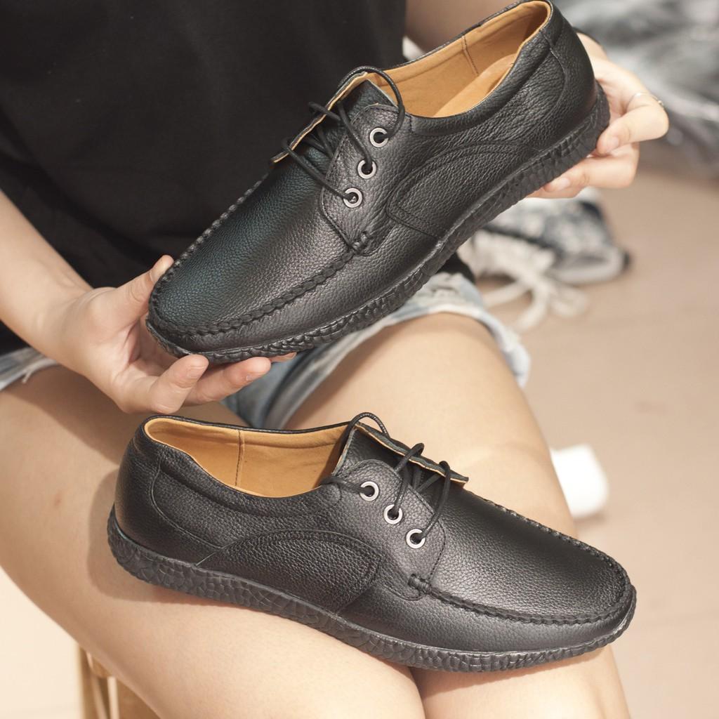 Giày lười buộc dây L452 màu đen lẻ size 41,42 xả 199k