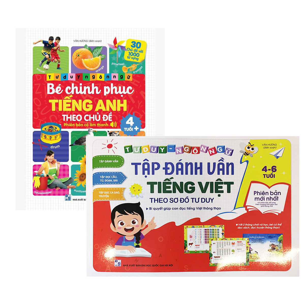 Combo 2 Cuốn Tư Duy Ngôn Ngữ: Tập Đánh Vần Tiếng Việt Và Bé Chinh Phục Tiếng Anh