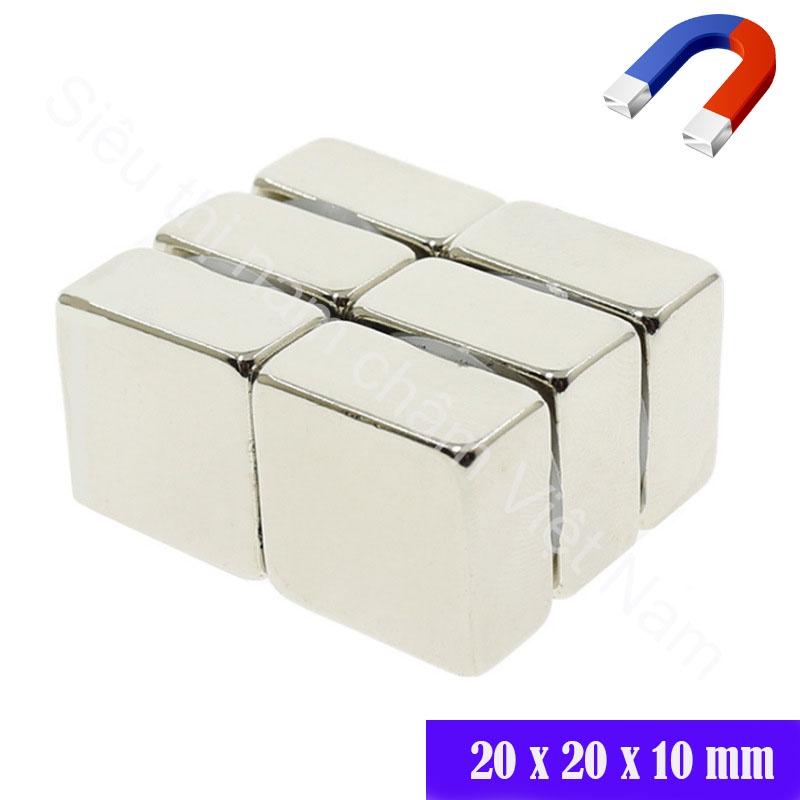 Nam châm hình vuông kích thước 20x20x10mm, nam châm vĩnh cửu siêu mạnh