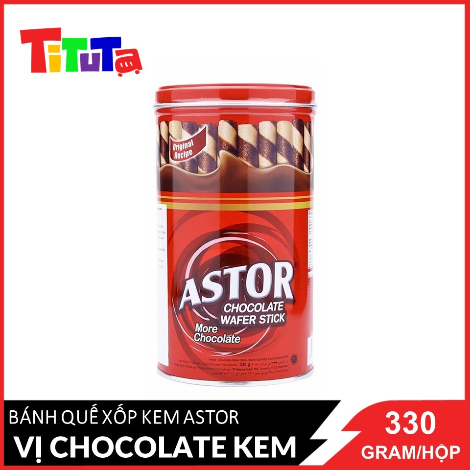 Bánh Quế Xốp Kem Astor Socola 330gram/Hộp