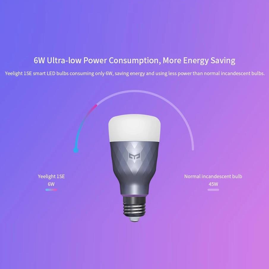 Đèn LED Yeelight YLDP001 1SE E27 6W RGBW Điều Khiển Từ Xa Hỗ Trợ Ứng Dụng Google Assistant Assistant Alexa Smartthing