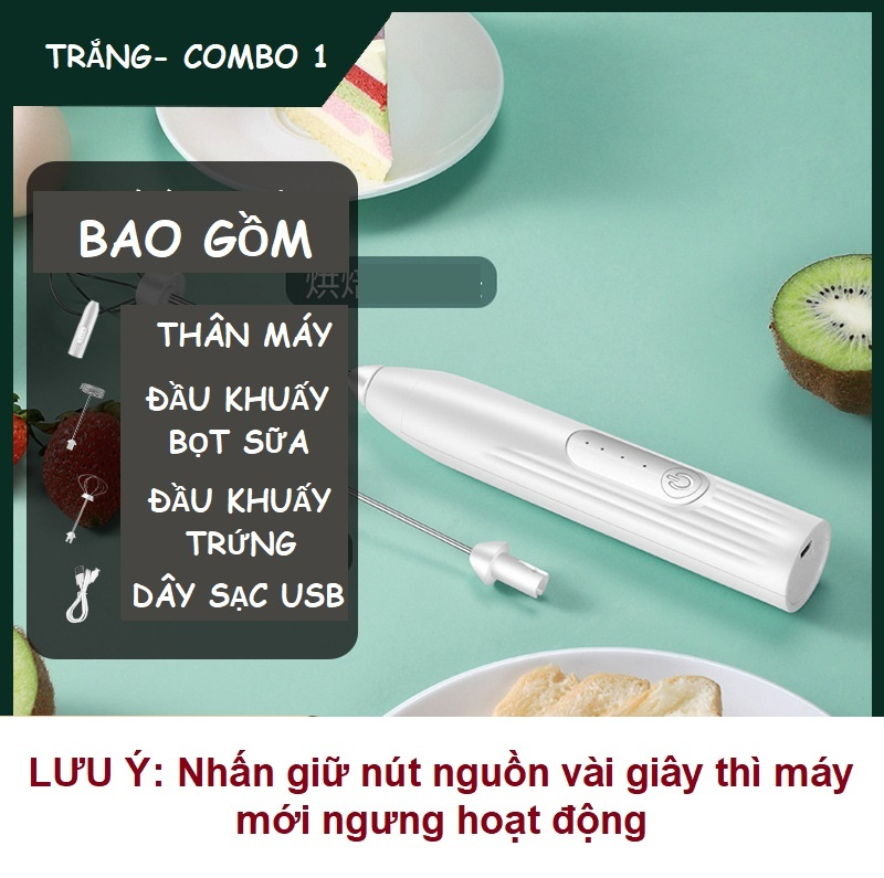 Máy đánh trứng, tạo bọt cafe cầm tay MFB1501D tích hợp 3 tốc độ