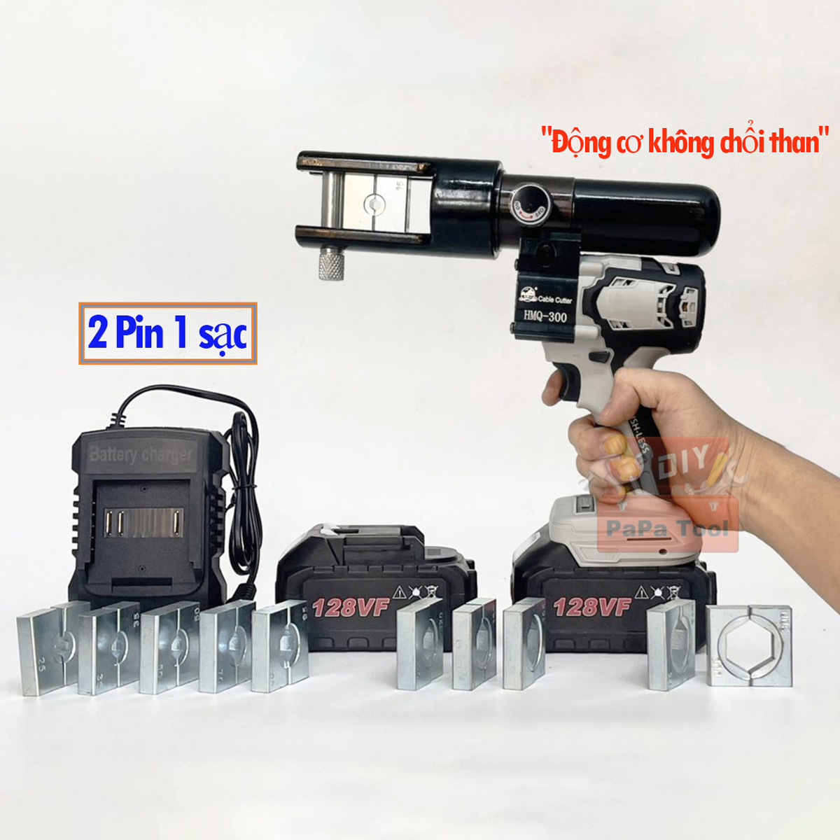 Máy Ép Cos Thủy Lực Dùng Pin Dalushan HMQ-300 – 16-300mm²
