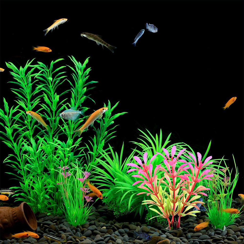 Bộ 13 cái Aquarium Faux Faux rêu nhựa treo đá nổi trên mặt nước mô phỏng đá trang Aquarium trang trí thực vật