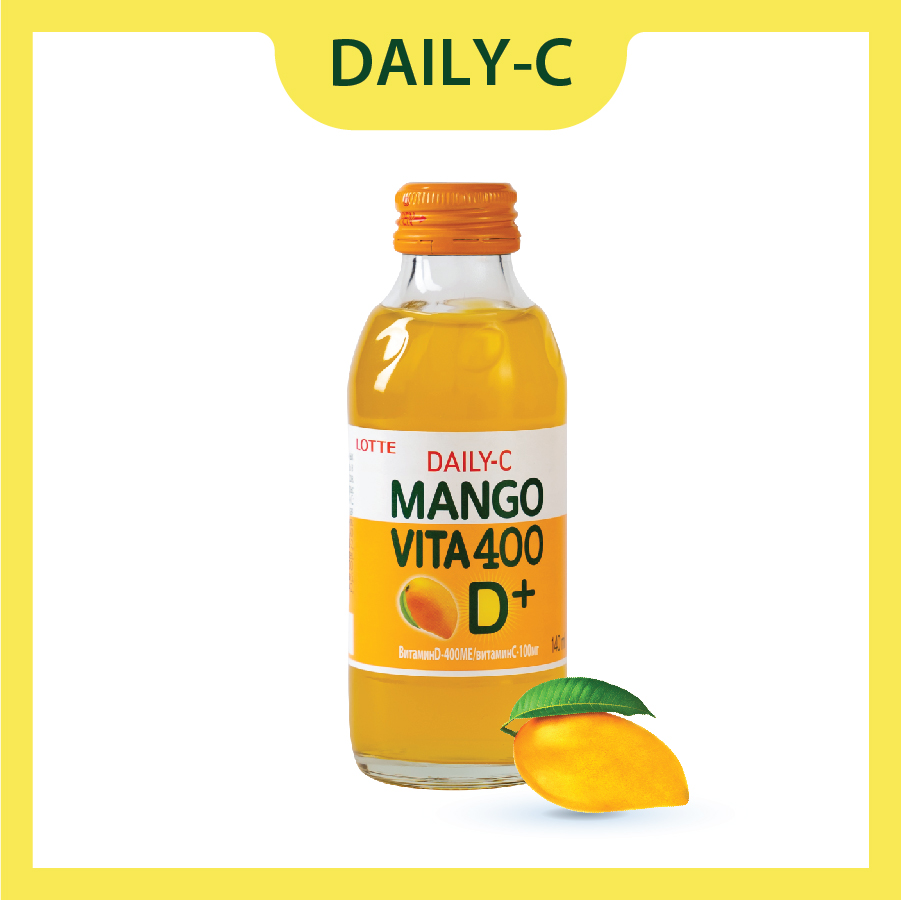 Nước Giải Khát Daily-C Bổ Sung Vitamin C, D Vị Xoài Chai 140ml
