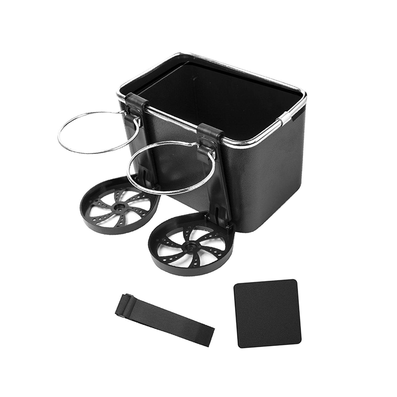 Car Armrest Storage box Drink Water Cup Holder for Caravans Black