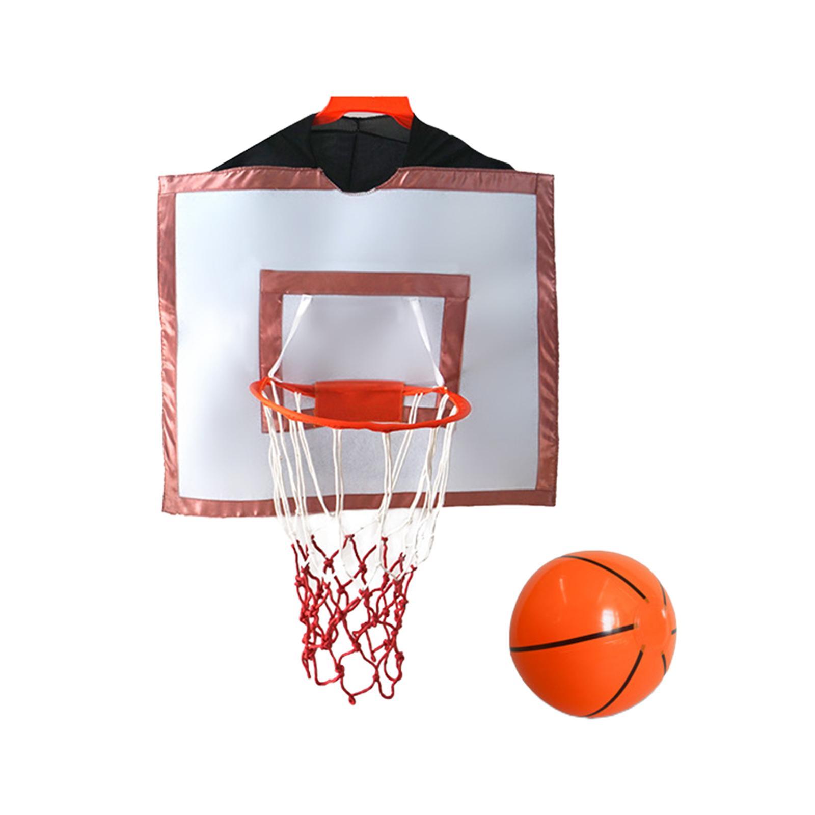 Wearable Basketball Hoop Basketball Props Costumes Clothing Toys Portable Basketball Rim Basketball Net for Boys Girls Adults Party Festival