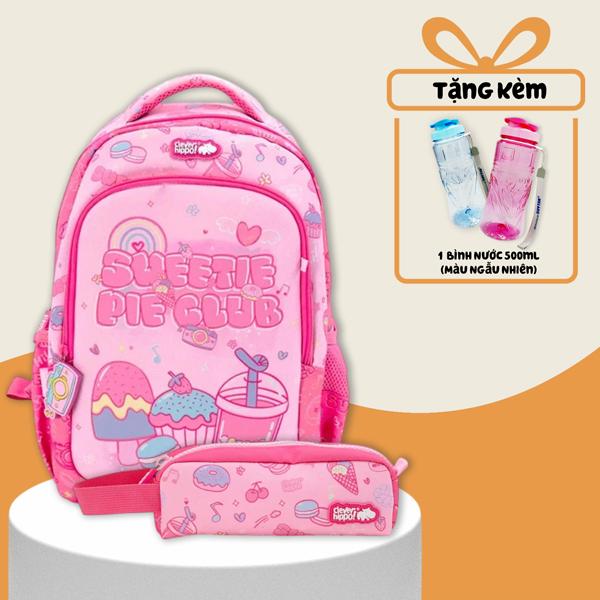 Combo Ba Lô Activego + Bóp Viết Sweetie Pie Club Clever Hippo - Trung Học (Tặng Kèm Bình Nước 500ml)