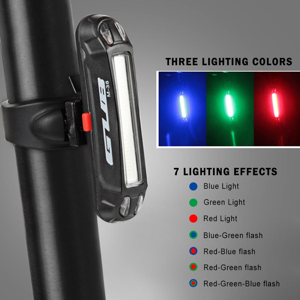 Đèn LED hậu sạc USB gắn yên xe đạp cảnh báo an toàn ban đêm