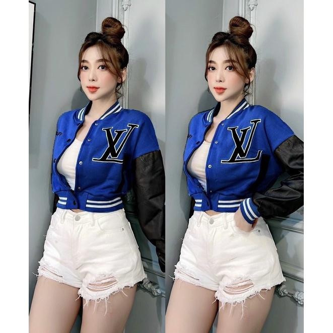 Áo khoác crotop xanh dương bomber dù 2 lớp siêu dày mát mẻ