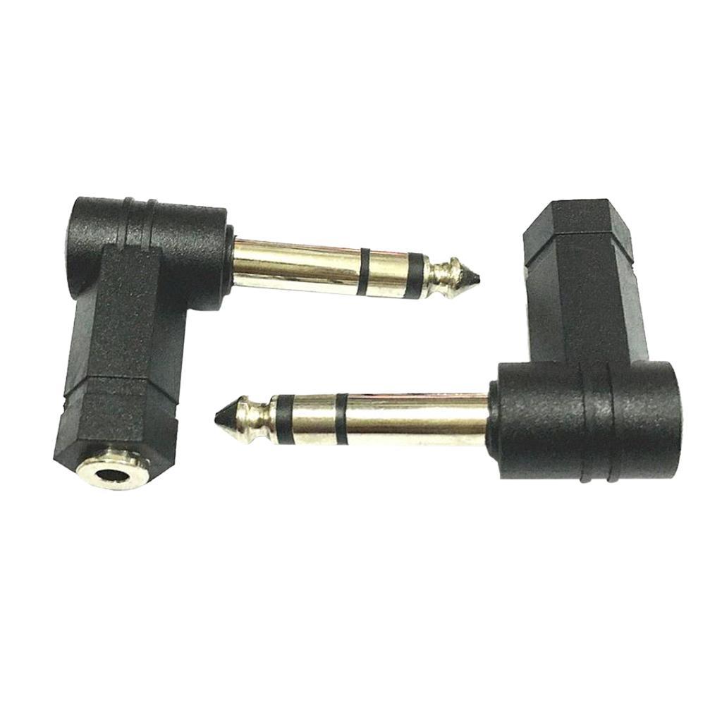 2x 6.35mm 1/4''  to 3.5   Aux  Stereo Adapter Converter