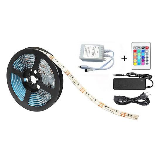 Bộ đèn LED dây dán 5050 phủ keo silicon đổi 7 màu V-L-D-RGB (RGB)+Nguồn 5a+Khiển