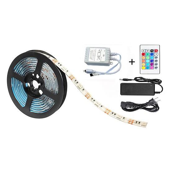 Bộ đèn LED dây dán 5050 phủ keo silicon đổi 7 màu V-L-D-RGB +Nguồn+Khiển