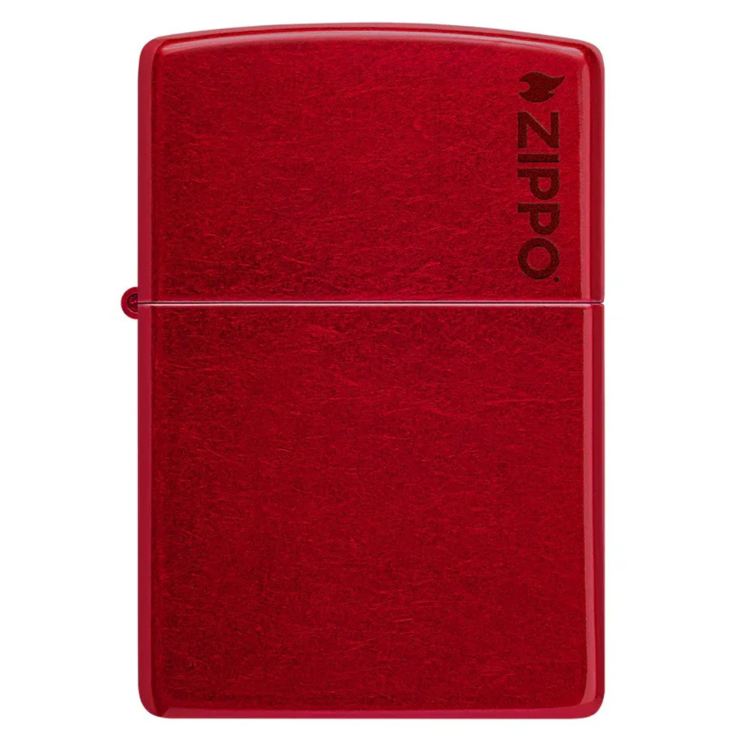 Bật Lửa Zippo Chính Hãng Candy Apple Red Logo - Đỏ Bóng Sáng, Kèm Hộp Quà, Bảo Hành Trọn Đời