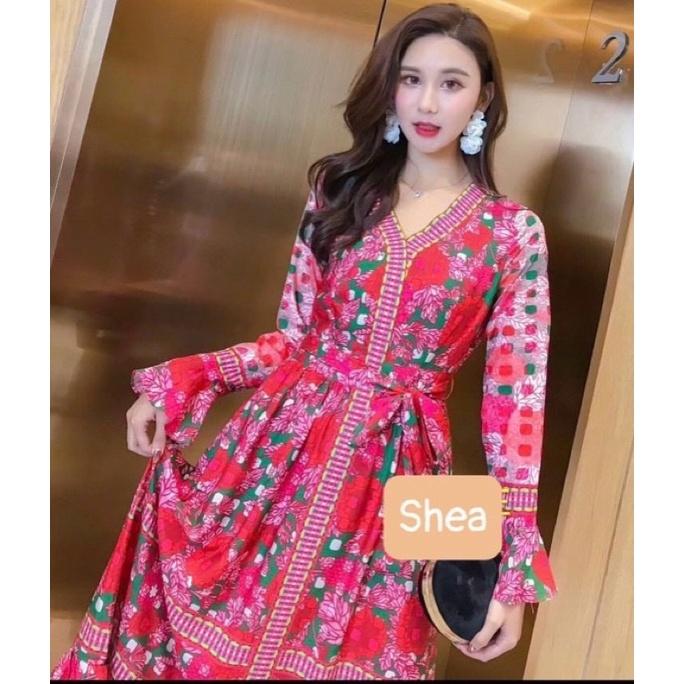 Đầm xoè đuôi cá lụa tơ cao cấp