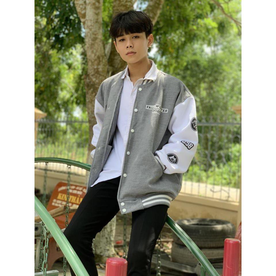 Áo khoác nam nữ Bomber bóng chày CS unisex form rộng phong cách Hàn Quốc cực đẹp