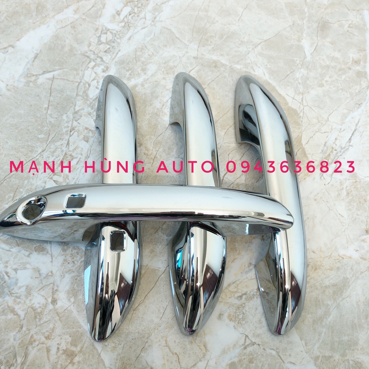 Ốp Tay Nắm Cửa, bọc chống xước tay nắm cửa xe HUYNDAI I10 2021 Mạ Crom Cao Cấp