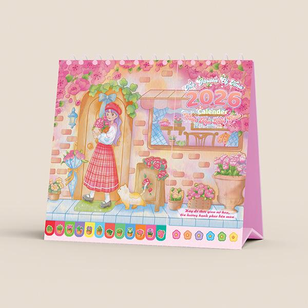 Lịch Bàn 2026 - Vườn Hoa Thời Gian - 2026-GDPN