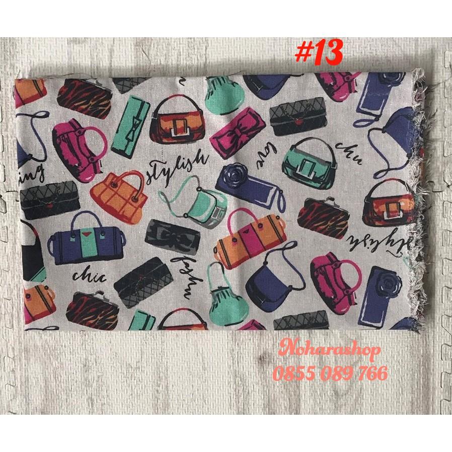 1m Vải CanVas, Vải Thô Bố Hoạ Tiết Độc Đáo Dùng Làm Phông Nền Chụp Ảnh, Đồ HandMade