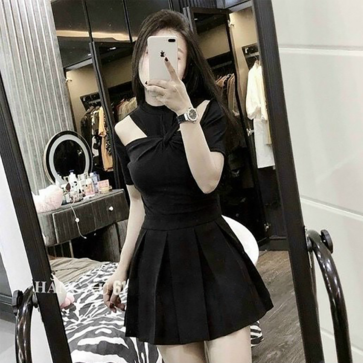 Áo croptop tay ngắn xoắn ngực hở vai thời trang XIXO cao cấp - mã ATN0060