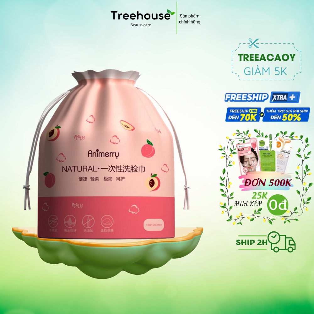 [FRESHIP 50K] Khăn lau mặt dùng 1 lần lau khô lau ướt-khăn giấy cotton dùng 1 lần- Khăn đa năng -khăn tẩy trang