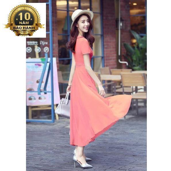 SALE - Đầm maxi voan cổ sen Misa Fashion MS289