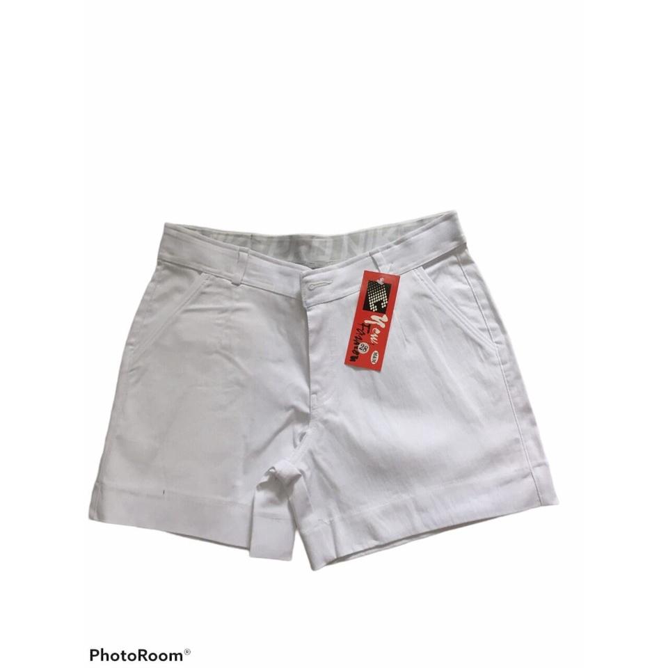 Quần đùi ngố kaki nữ trơn phong cách Hàn Quốc đơn giãn dễ phối đồ