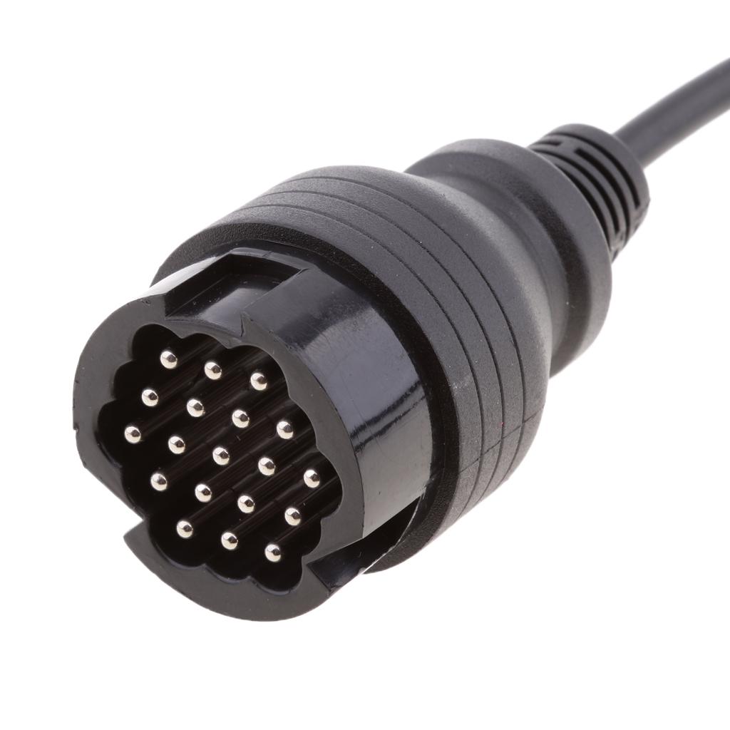 Car 19 Pin Male Pin OBDII Cable Adapter for