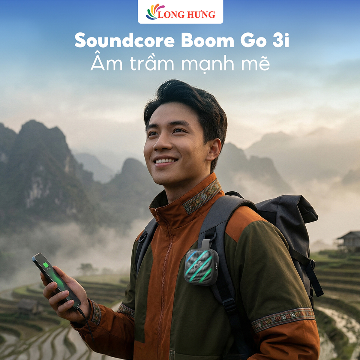 Loa Bluetooth Anker Soundcore Boom Go 3i D5103 - Hàng chính hãng