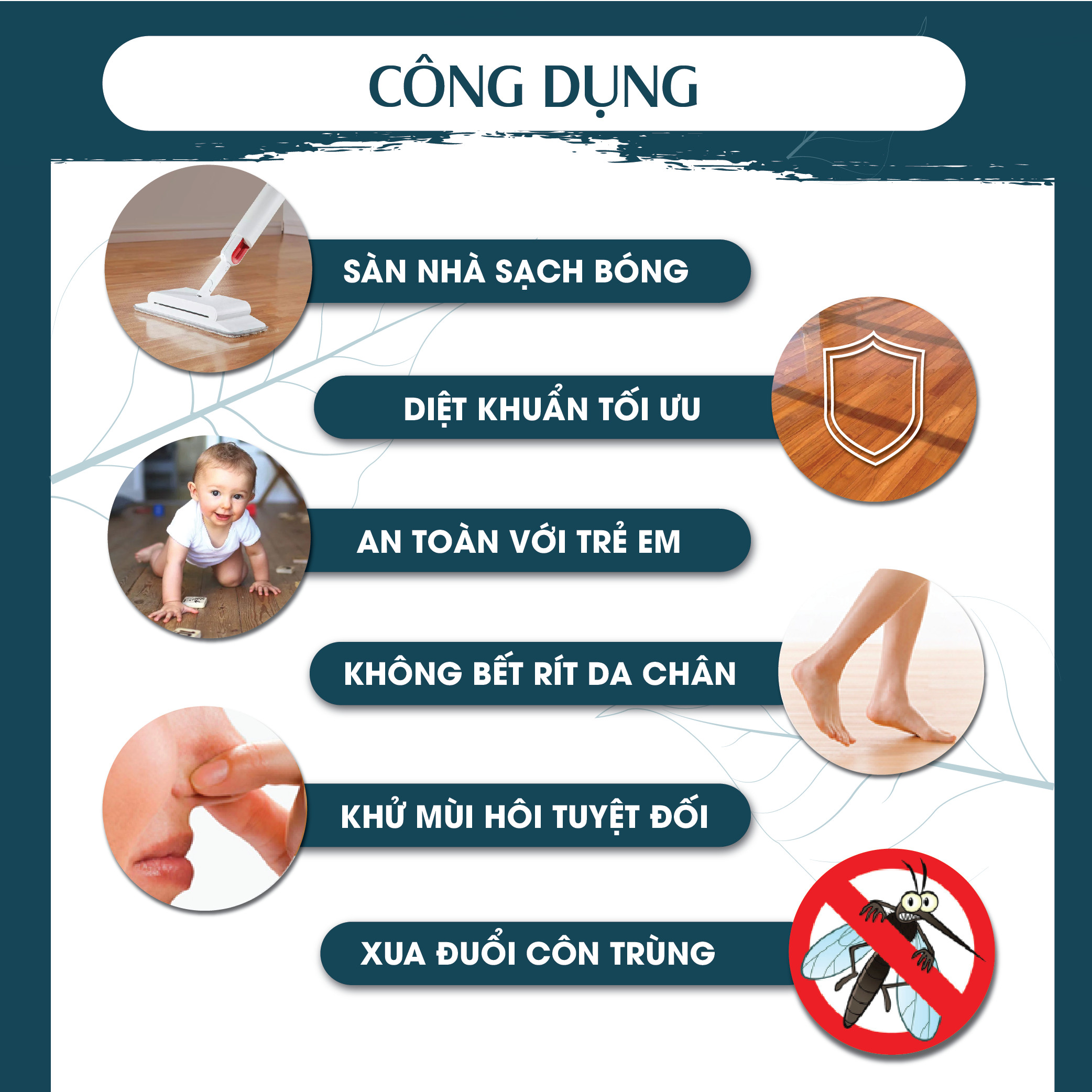Nước Lau Sàn/ Rửa Chén Tinh Dầu Thảo Mộc Hữu Cơ Organic PK 300ML - Đuổi muỗi và côn trùng - Hương thơm tinh dầu dịu nhẹ - An toàn cho bé vận động.