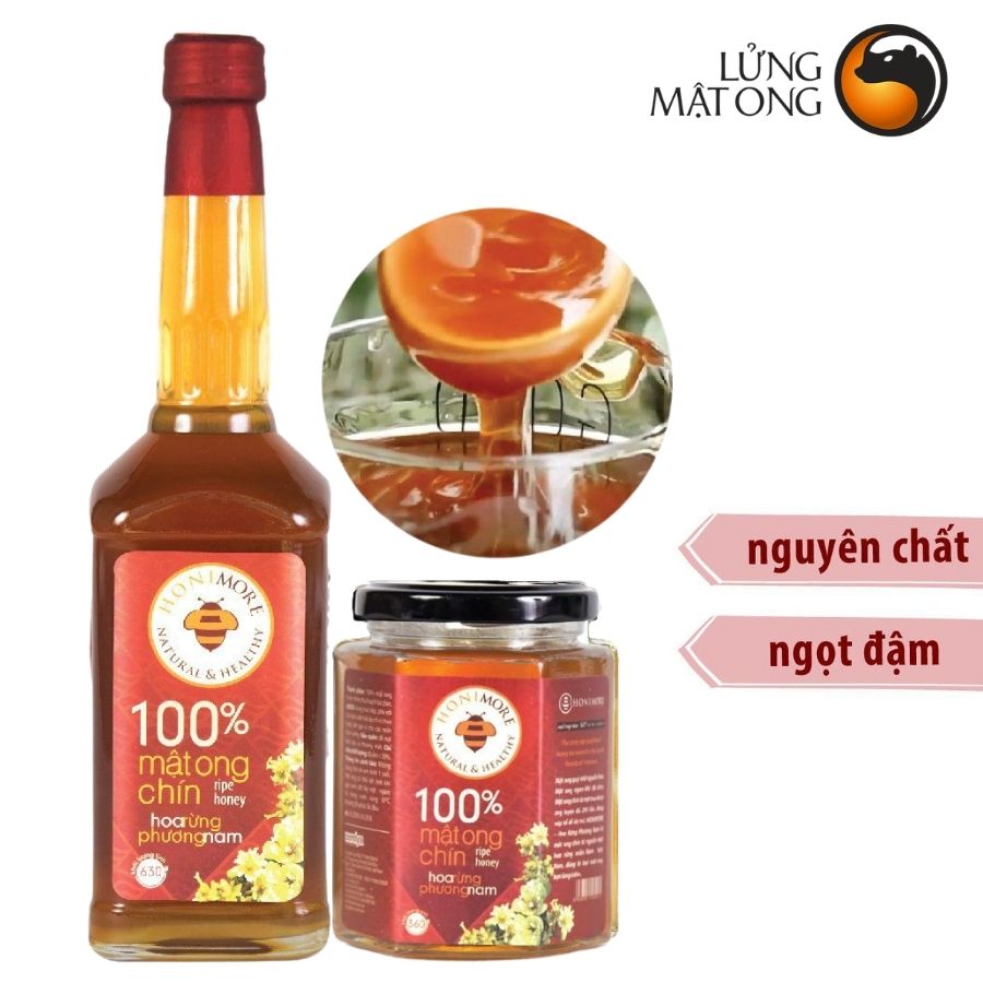 Combo Mật ong rừng Phương Nam 100% mật ong chín Honimore 990g