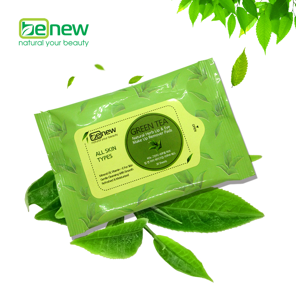 Khăn tẩy trang dưỡng ẩm dịu nhẹ Benew Make Up Remover Packs Hàn Quốc 45g Kèm móc khoá