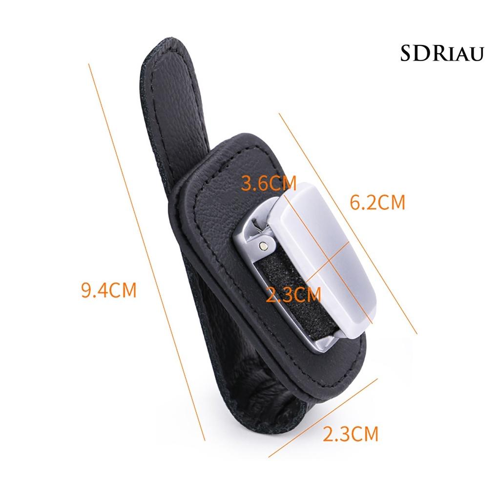 Kẹp Giữ Mắt Kính / Thẻ Bằng Da Giả Di Động Tiện Dụng Cho Xe Hơi