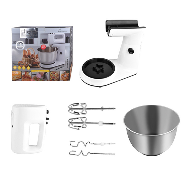 Máy trộn bột, đánh trứng cao cấp nhãn hiệu DSP KM3015 dung tích chứa 4 Lít, công suất 300W - Hàng Nhập Khẩu