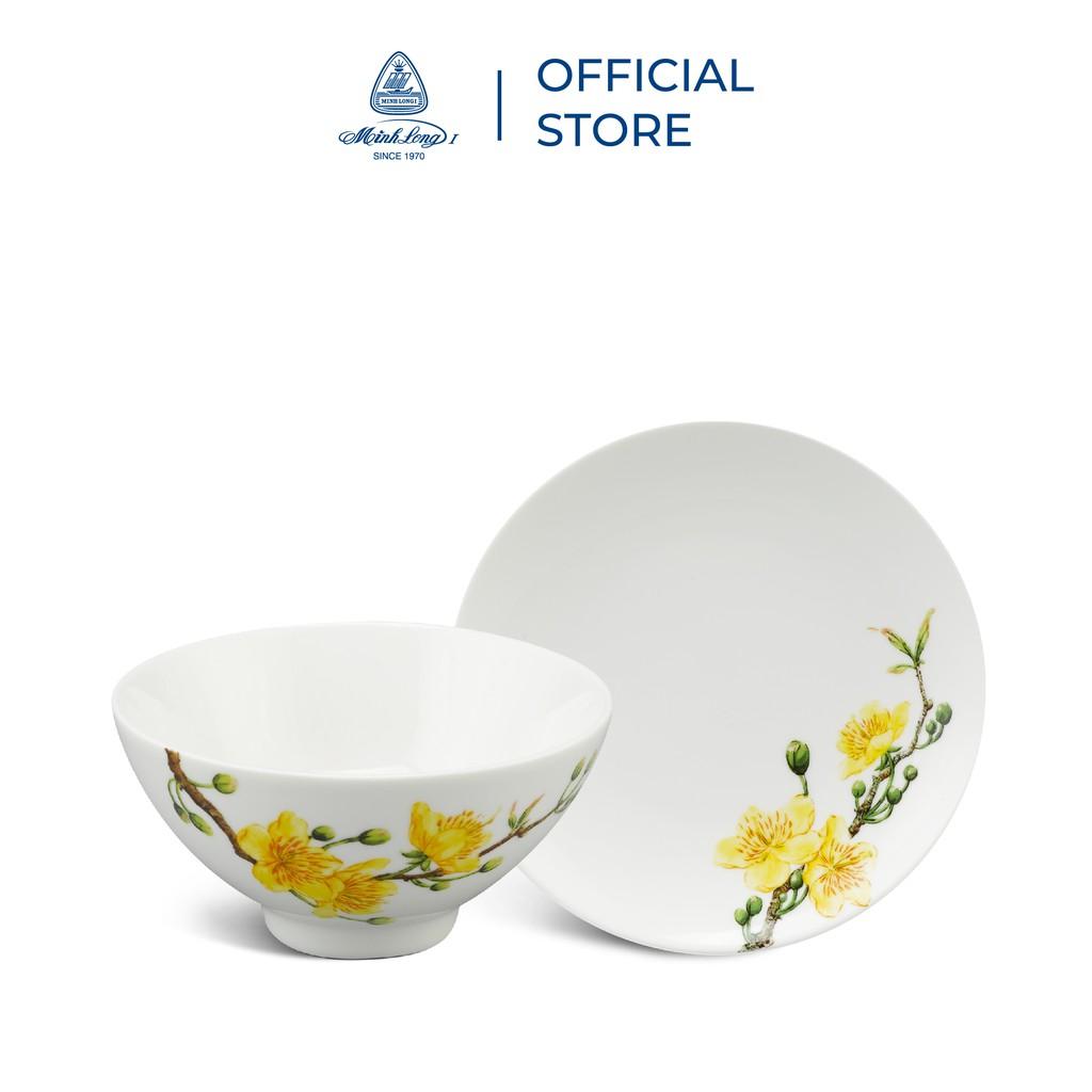 Bộ chén dĩa sứ Minh Long 22 sản phẩm - Daisy IFP - Hoàng Mai