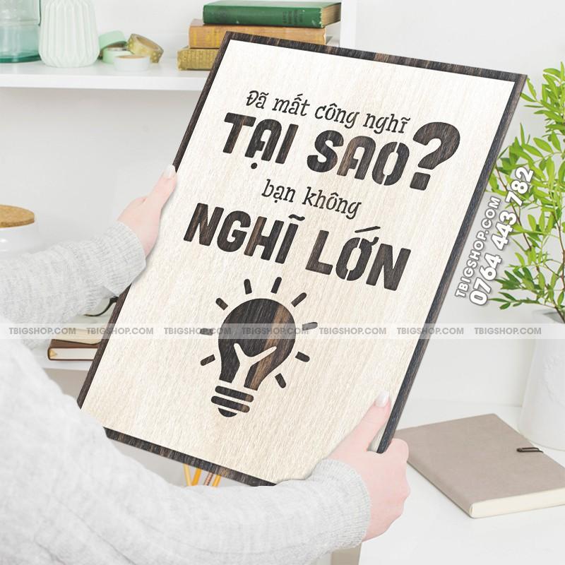 Mẫu tranh &quot;đã mất công nghĩ tại sao bạn không nghĩ lớn&quot; - Tranh tạo động lực treo tường trang trí văn phòng