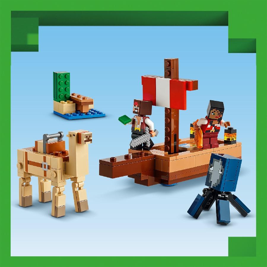 LEGO MINECRAFT 21259 Đồ Chơi Lắp Ráp Chuyến Thám Hiểm Trên Tàu Cướp Biển (166 chi tiết)