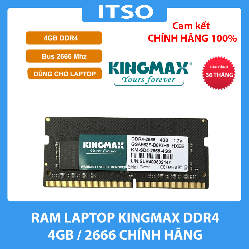 RAM Laptop Kingmax DDR4 4GB bus 2666  - Hàng chính hãng