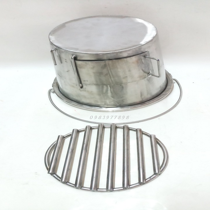 HỌNG LÒ INOX 304 ĐỰNG THAN QUAY GÀ VỊT,HEO.