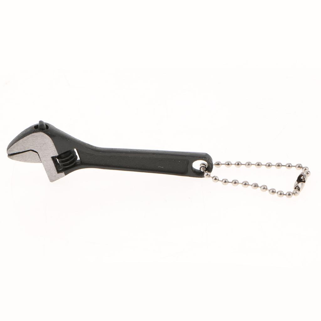 Adjustable Mini Spanner Wrench Short Shank 10mm Opening Steel Wrench 2.5/4In