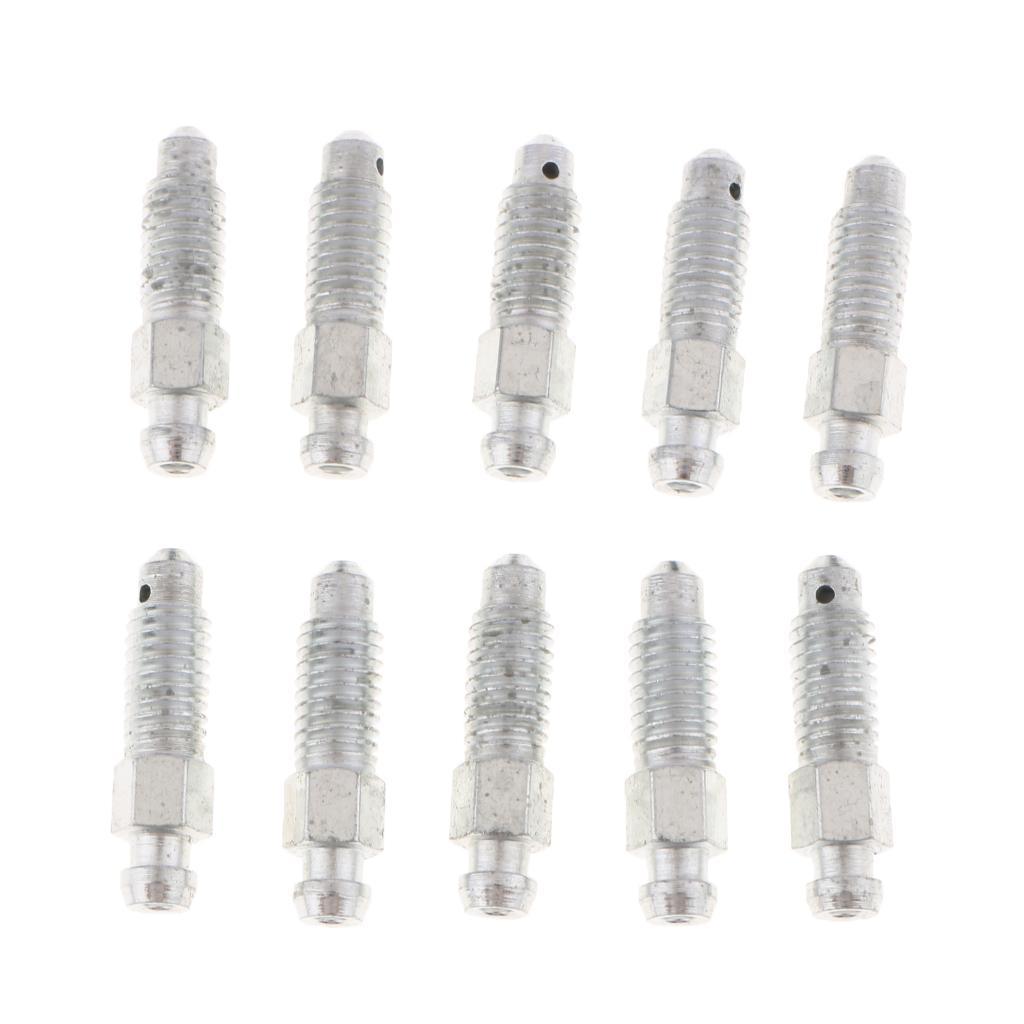 3x10 Pieces M8*1.25 Car Front Rear Brake Caliper Bleeder Screws 32mm