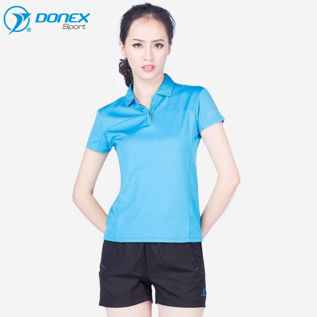 Áo Thể Thao Nữ Cổ Polo DONEXPRO Kiểu Dáng Đẹp Form Chuẩn, Chất Vải Cao Cấp, Ôm Cơ Thể Thấm Hút, Thoát Mồ Hôi AC-3355