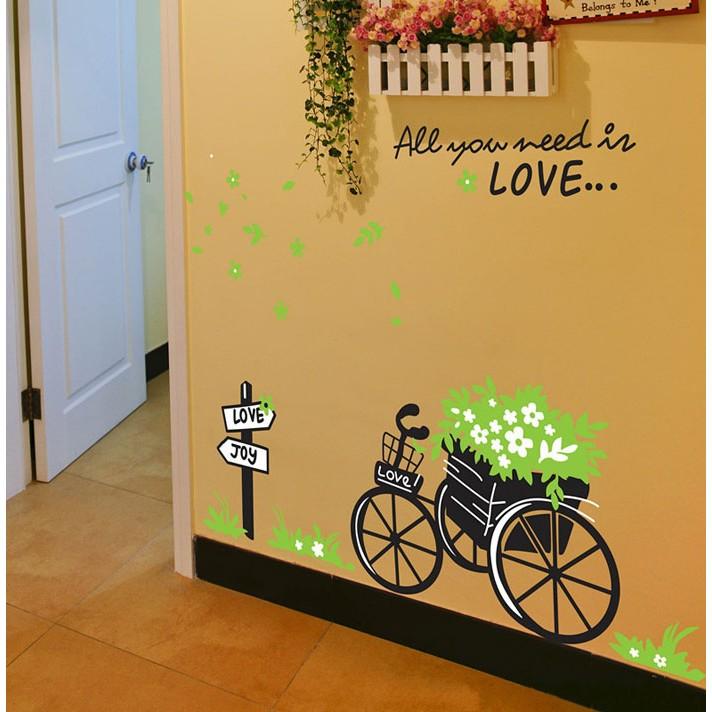 Decal dán tường xe đạp