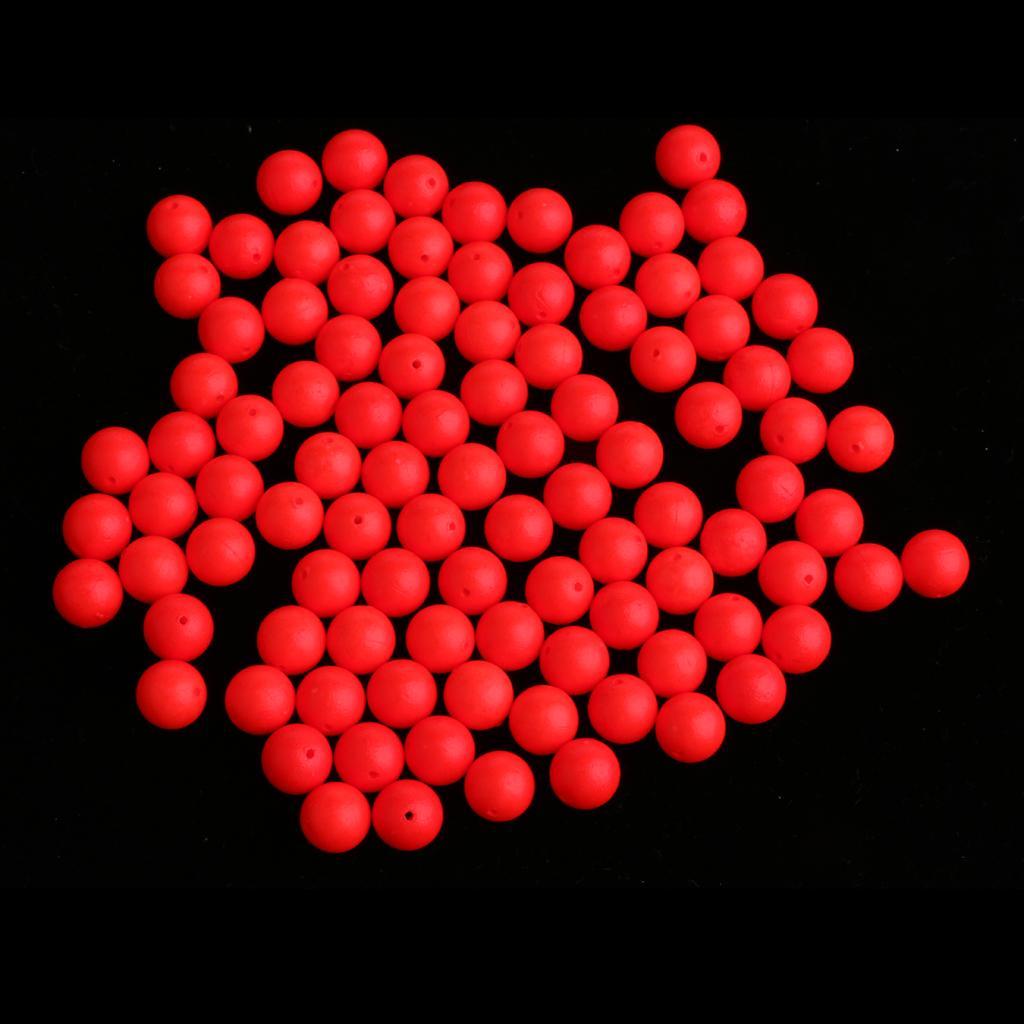 200pcs Fishing Floating Bobbers Ball EVA Foam Indicator 8.3mm 7mm