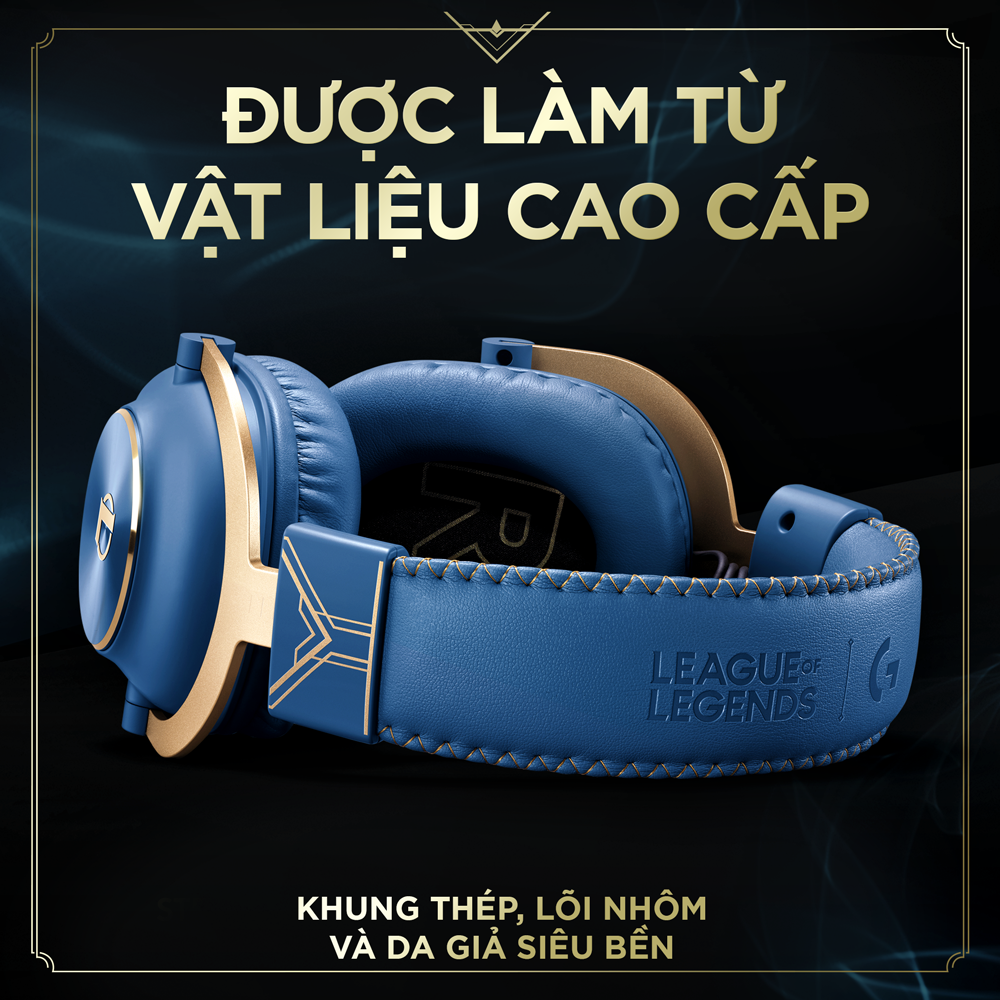 Tai nghe game Logitech G Pro X LOL League of Legends - Mic Blue Voice, âm thanh vòm, màn loa Pro-G 50mm -Hàng chính hãng