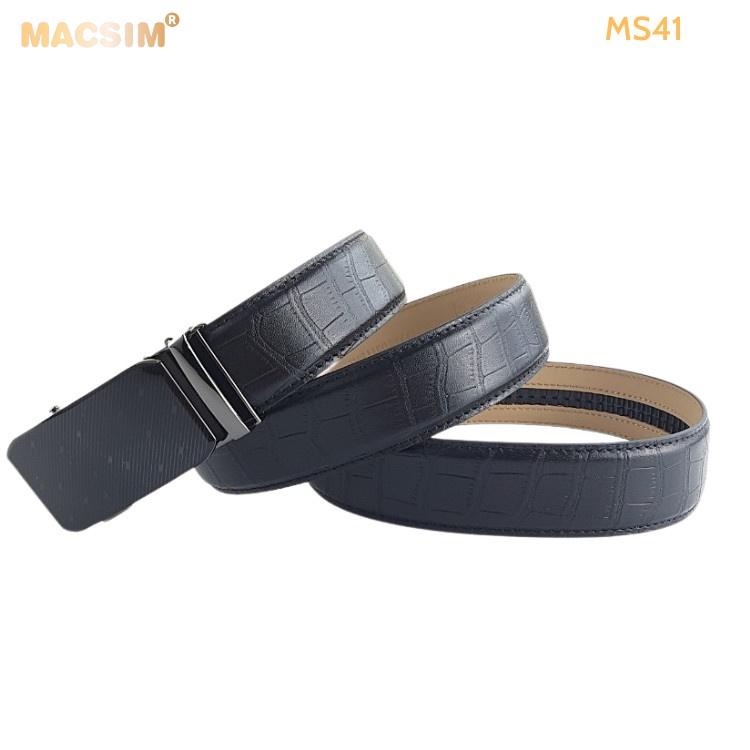 Thắt lưng nam -Dây nịt nam da thật cao cấp nhãn hiệu Macsim MS41