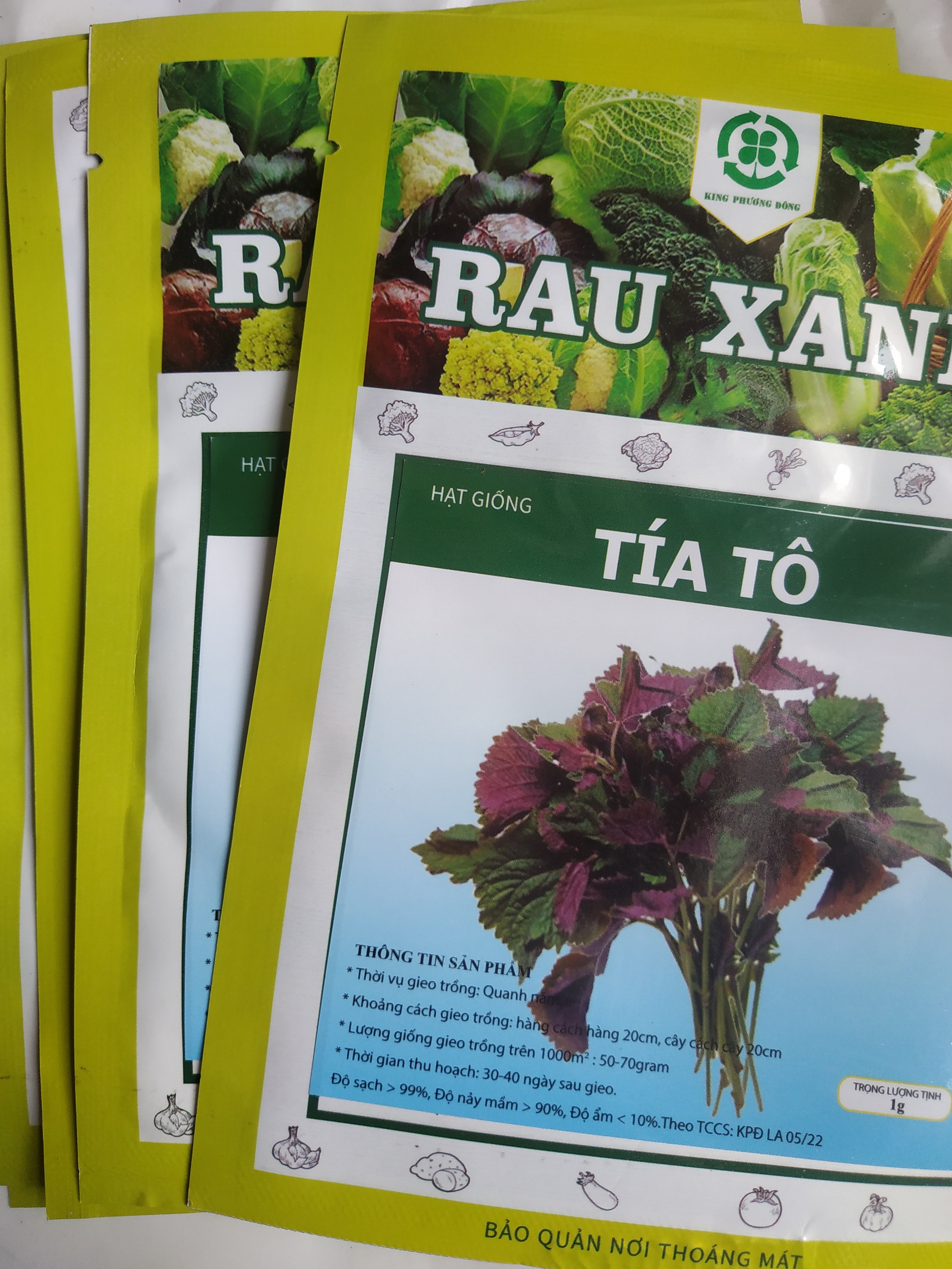Combo 10 gói Hạt giống TÍA TÔ - gói 1 gram